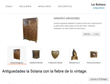 Tablet Screenshot of antiguedadeslasolana.com